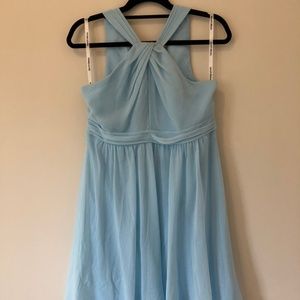 David's Bridal Halter Chiffon Bridesmaid Dress